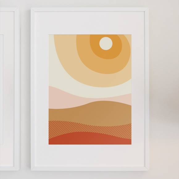 Abstract Landscape Wall Art Print Poster Unframed - Picture 2 of 5